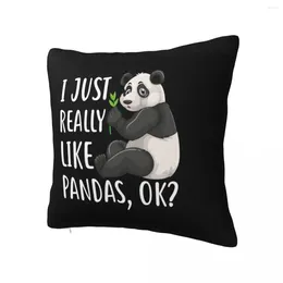 Pillow Panda Pillowcase Soft Polyester Cover Decorative Animal Nature Zoo Case Living Room Zippered 45X45cm