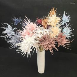 Decorative Flowers 100CM Artificial Crystal Epiphyllum 4 Forks Multicolor Plastic Fake Flower Bouquet Banquet Decoration Props For The