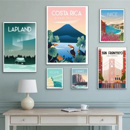 Travel the World from Home with Costa Rica City San Francisco Vintage Canvas Painting. Wall Pictures for Home Decoration
