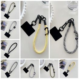 Anti-lost Phone Wrist Strap Luxury Snake Texture Phone Charm Mobile Phone Strap 7mm Short Cellphone Lanyard Hanging Ornaments