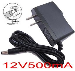 100PCS AC 100V240V Converter Adapter DC 12V 500mA 05A Power Supply US plug express6141559