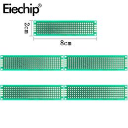 1/5pcs2 * 8CM PCB Circuit Board Double-sided Forming Board Multi-color DIY Electronic Kit