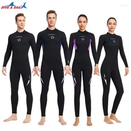 Women's Swimwear 3mm Wetsuit Men Warm Super Elastic Neoprene Wear-resistant Cold-Proof Diving Snorkelling Winter Bathing Suit SCR Women