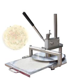 LEWIAO Pizza Dough Pressing Machine Round Pancake Dough Press Machine Stainless Steel Manual Dough Press Machine