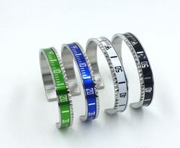 4 Colours Classic design Bangle Bracelet for Men Stainless Steel Cuff Speedometer Bracelet Fashion Men039s Jewellery with Retail p7902634