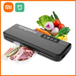 Sealers Xiaomi Mijia Food Vacuum Sealer Machine Dry and Moist Food Modes 60KPA Automatic For Food Preservation Making Machine High Power