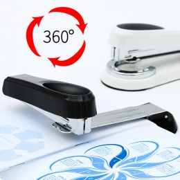Stapler 360 Angle Rotatable Stapler Multifunction 50Pcs of 24/6 Staples Can Put In Capacity 25 Sheets Office File School Home Study 0333