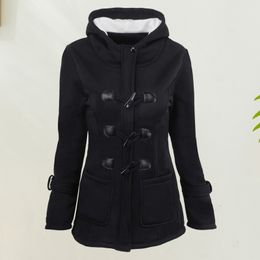 Pockets Sherpa Lined Jacket Windproof Women Thick Parkas Jacket with Fur Hood Plus Size Jacket Casual Style Daily Outfit