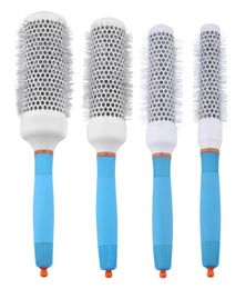4 Sizes Hair Brush Professional Hair Salon Styling Comb Ceramic Round Hairdressing Barrel Curler Brushes Care Tools2309585
