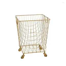 Laundry Bags European Baskets Metal Iron Dirty Basket Bathroom Clothes Storage Modern