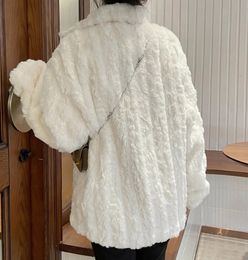 new winter style women's thickened faux fox fur coat