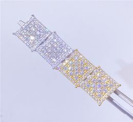 Allergic 925 Sterling Silver Gold Plated Bling Moissanite Diamond Earrings Studs for Men Women Nice Gift6053276