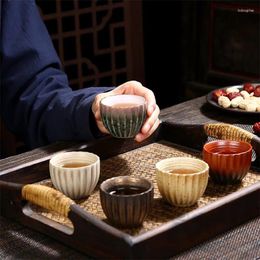 Cups Saucers Ceramic Retro Small Tea Cup Creative Household Kiln Change Office Set Coarse Pottery Master Drinkware