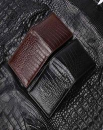 DesignerSiamese crocodile belly skin genuine leather short Standard walletsluxurys designers men039s money pouch creditcard 4260104