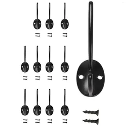 Liquid Soap Dispenser 12 Pack Black Coat Hooks Wall Mounted With Retro Double Utility For Scarf Bag Towel Key Cap