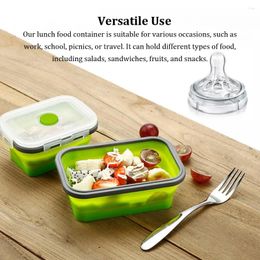 Dinnerware 4piece Foldable Bento Box Easy To Clean Space-saving Microwave And Dishwasher Safe Versatile