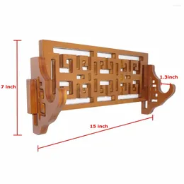 Decorative Figurines Classical Bamboo Sword Wall Mount Katana Stand Display Holder Hanger Japanese Samurai Rack 1 Layer