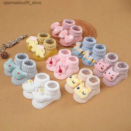 Kids Socks Newborn Autumn Baby Girl Boy Cartoon Animal Baby Socks Baby Socks Non slip Soft Cotton Floor Socks Q240413