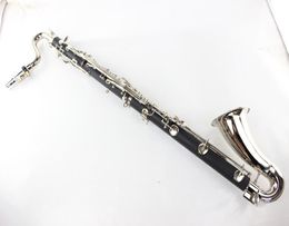 Buffet Bass Clarinet High Quality Bakelite Bb Clarinet Drop B Tuning Clarinet Musical Instrument Silver Plated Key With Case Mouth8817128