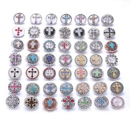 Charm Bracelets 10pcs Wholesale Faith 18mm Snap Jewellery Mixed Metal Rhinestone Button Fit Bracelet Bangles Necklaces15122225