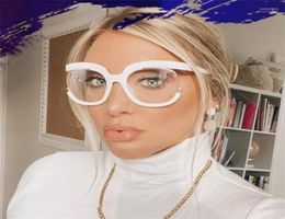 Sunglasses Leopard Print Red Oversized Square Reading Glasses Women Anti Blue Light 2022 Fashion Computer Eyeglasses Frame Vision 3889266