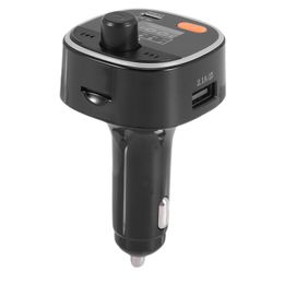 Bluetooth FM Transmitter For Car 10 Colours LED Backlit QC3.0& USB-C PD 27W Quick Charger Car Radio Adapter MP3 Player