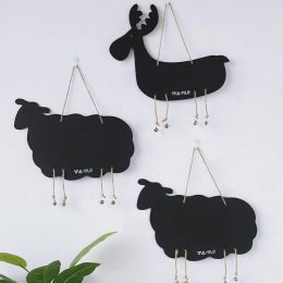 Wooden Message Blackboard Double-Sided Board Wall Decor Signs Home Hanging Board Ornament (Sheep)