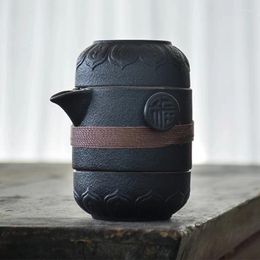Teaware Sets Ceramic Bag 2 Cups Of Portable Office Travel Set Chinese Beverage Utensils Teacup