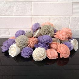 Decorative Flowers 50 Pack Of Sola Wood Flower Assortment For Home Decor/All Special Occasions G810C99N