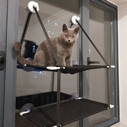 Cat Hammock Window Bed Kitten Sunny Seat Hanging Mount Beds Sofa Puppy Sleeping Kennel Suction Cup Wall Pet 240410