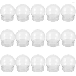 Party Decoration DIY Snow Globe Water Clear Decor Plastic Globes With Screw Off Cap Empty Making Props