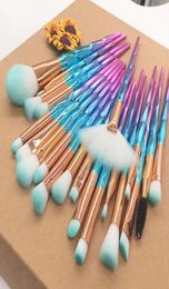 20Pcs Diamond Makeup Brushes Set Powder Foundation Blush Blending Eyeshadow Lip Cosmetic Beauty Make Up Brush Tool Kit 30012493090767