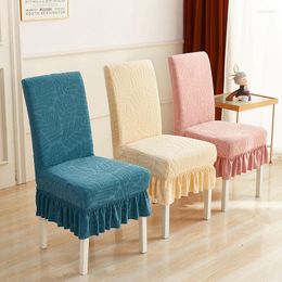 Chair Covers Elastic Jacquard Dining Seat Cover Universal Non-slip Thickened Stool For Restaurant Kitchen El Wedding