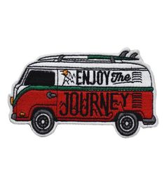 Sell Cartoon Journey Bus Embroidered Iron On Patches For Clothing Bag Hat DIY Applique 6928801