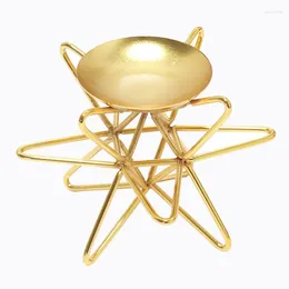 Candle Holders Creative Gold Ornaments Desktop Wrought Iron Metal Small Gift Dinner Home Decoration Holder