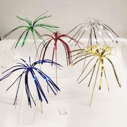 100 Pieces Disposable Fruit Dessert Sticks Party Tableware Cocktail Picks Fireworks Cake Topper Toothpicks For Wedding Decor