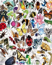 50pcs Butterfly Stickers Park for Diy Laptop Skateboard Motorcycle Decals5757738