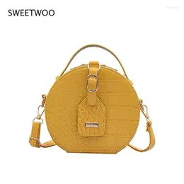 Shoulder Bags Small Round Bag Alligator Cake Women's 2024 Foreign Style Handbag Versatile One Messenger