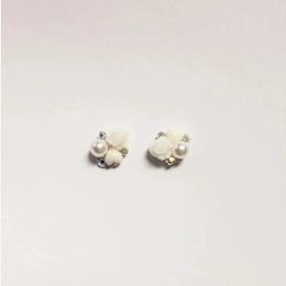 Gel 100pcs White Rose/heart/pearl Cluster Rhinestone Nail Charm 10x10mm White Floral Cluster with Crystals 3d Nail Charm,jk211