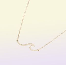 European and American Jewellery long wave necklace only beautiful waves waves pendant clavicle chain beach surfers friend gifts889914503546