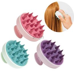 Bath Tools Accessories 1pcs Silicone Body Brush Hair Washing Comb Shampoo Head Scalp Massage Brush Bath SPA Shower Brush Massage Brush Hair Care Tool 240413