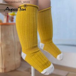 Kids Socks Preschool socks baby spring exquisite cotton pre walkers autumn girls boys baby anti slip soles childrens long socks 0-3T Q240413