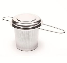 Tea Tools Stainless Steel Mesh Loose Leaf Tea Infuser Strainer Diffuser with Lid Folding Handle Spice Filter Steeper XBJK22035234958