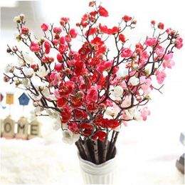 Artificial flower Cherry Spring Plum Peach Blossom Branch 60cm Silk Flower Tree Flower bud For Wedding Party Decors GB5373410660