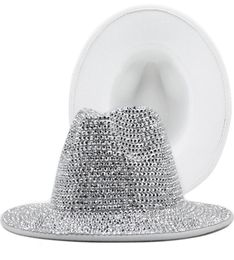 Luxury Diamond Bucket Hat Woman Man Rhinestone Fedora Hats for Women Men Sunhat Sunhats Girl Party Night Performance Cap Bling Fis1422740