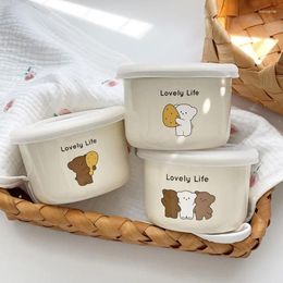 Bowls Ins Style Cute Baby Supplementary Bowl Packaging Box Ceramic Mini Preservation Sealed Tableware Children'S Dining