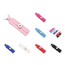 Key Rings Square Leather Keychain Jewellery 18Mm Snap Buttons Ring Chain Fit Snaps Keyring Drop Delivery Othr6