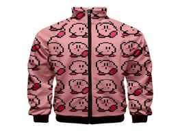 Japan Anime Kirby 3D Print Men039s Jacket Slim Stand Collar Zipper Jacket Male Tracksuits Streetwear Hip Hop Hoodie Funny Cloth8035504