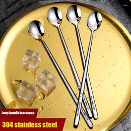 Spoons 304 Stainless Steel Coffee Spoon Long Handle Mixing Small Table Seasoning Eliminating Creative Ice Dessert