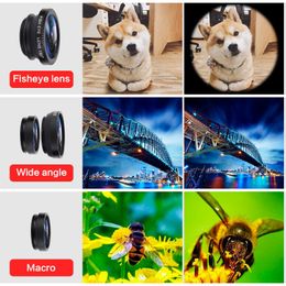 HD Phone Camera Lens 3-In-1 Fisheye 0.67x Wide Angle Zoom Lens Macro Lens Portable Suitable For Multiple Scenarios Good Pictures